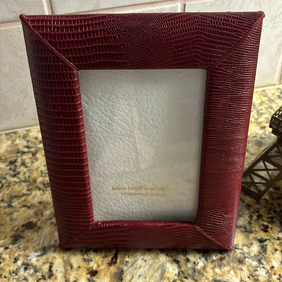 CROC LEATHER PICTURE FRAME - Picture 3 of 5